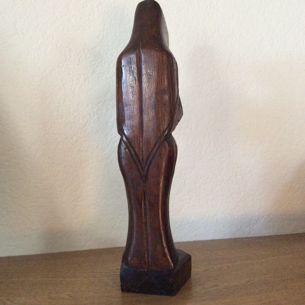 Monk wooden crafted. Vintage - Picture 3 of 4